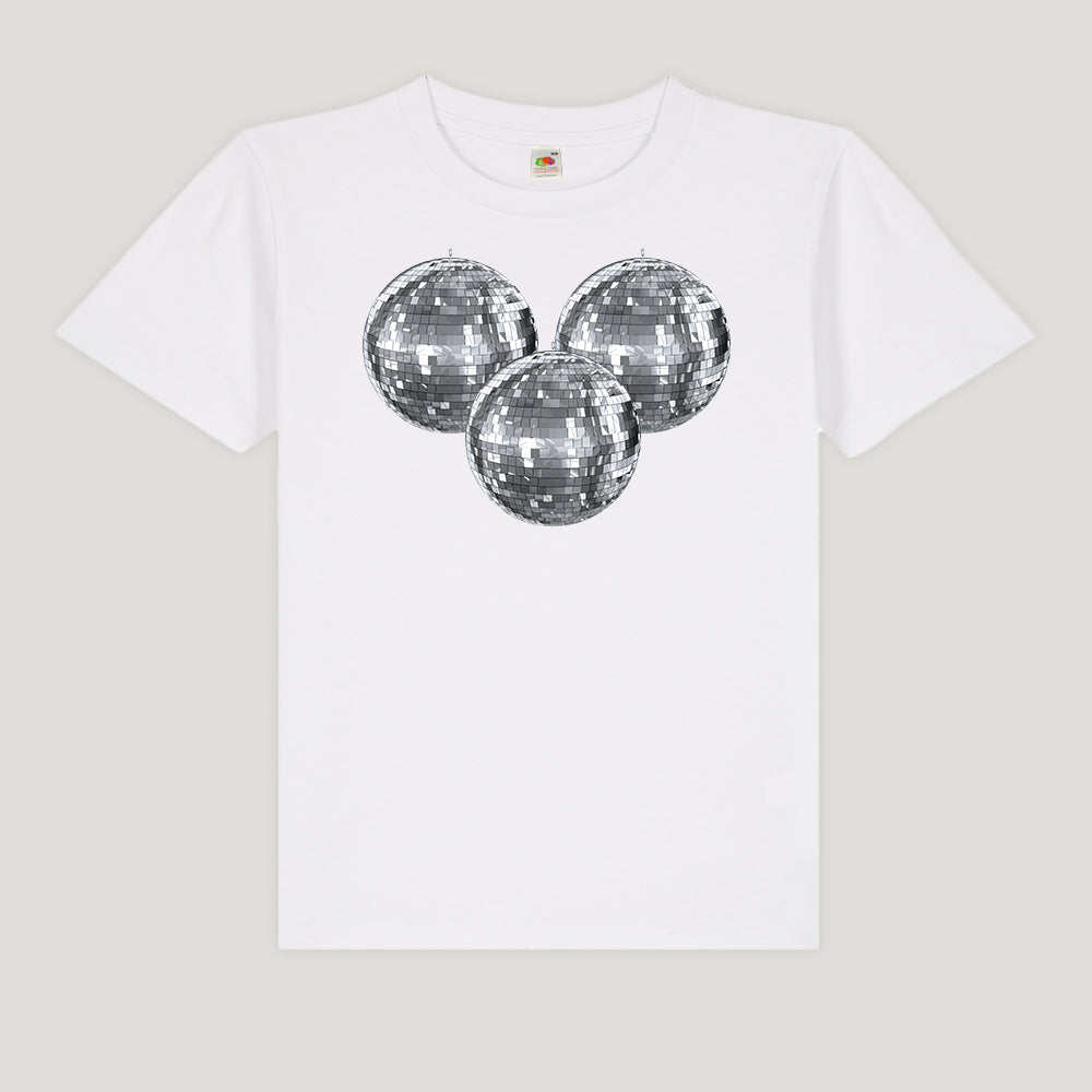 LOOZE Baby Tee - Disco Silver Ball