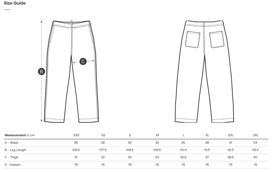 Product Size Guide
