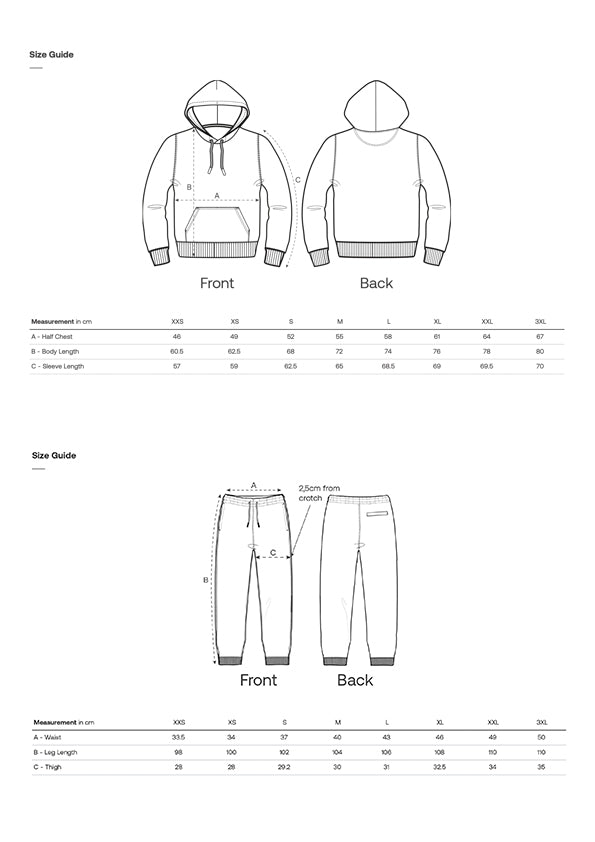 Product Size Guide